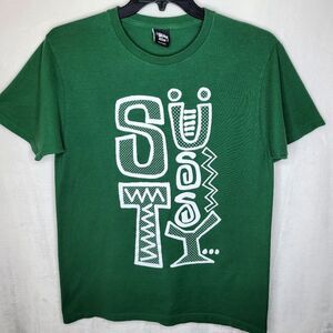 Stussy Graffiti Center Logo T Shirt Size Medium